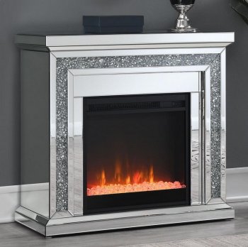 Lorelai Electric Fireplace 991047 in Mirror by Coaster [CRFP-991047 Lorelai]