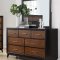 F9368Q 5Pc Bedroom Set in Black Leatherette by Poundex w/Options