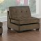 Savarin Sectional Sofa 8226DB in Dark Brown Fabric - Homelegance