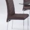 Brown Modern Dining Room Glass Top Table w/Optional Chairs