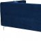 Jesse Sectional Sofa 668 in Navy Velvet Fabric by Meridian