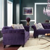 Antoinette Sofa SM2222 in Purple Fabric w/Options