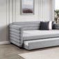 Patricia Daybed 300718 in Gray Boucle by Coaster w/Trundle