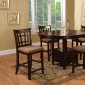 Dark Oak Finish 5Pc Modern Counter Height Dining Set w/Options