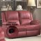 Zuriel Motion Sofa LV52150 in Red PU by Acme w/Options