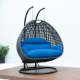 Wicker Hanging Double Egg Swing Chair ESCCH-57BU by LeisureMod