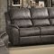 Barnaby Motion Sofa 52880 in Gray Polished Microfiber by Acme