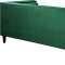 Taylor Sectional Sofa 643 in Green Velvet Fabric by Meridian