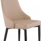 D873DC Dining Chair Set of 4 in Light Brown PU by Global