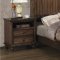 Rustic Medium Brown Finish Traditional Bed w/Optional Casegoods