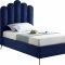 Lily Bed in Navy Velvet by Meridian w/Options