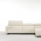 Ming 8009 Sectional Sofa in Off-White Genuine Italian Leather