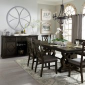 Arasina Dining Table 5559N-96 in Dark Acacia by Homelegance