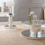 Ornat Coffee Table 80300 in Mirror by Acme w/Options