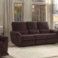 Dowling Recliner Sofa 8257BRW in Chocolate by Homelegance