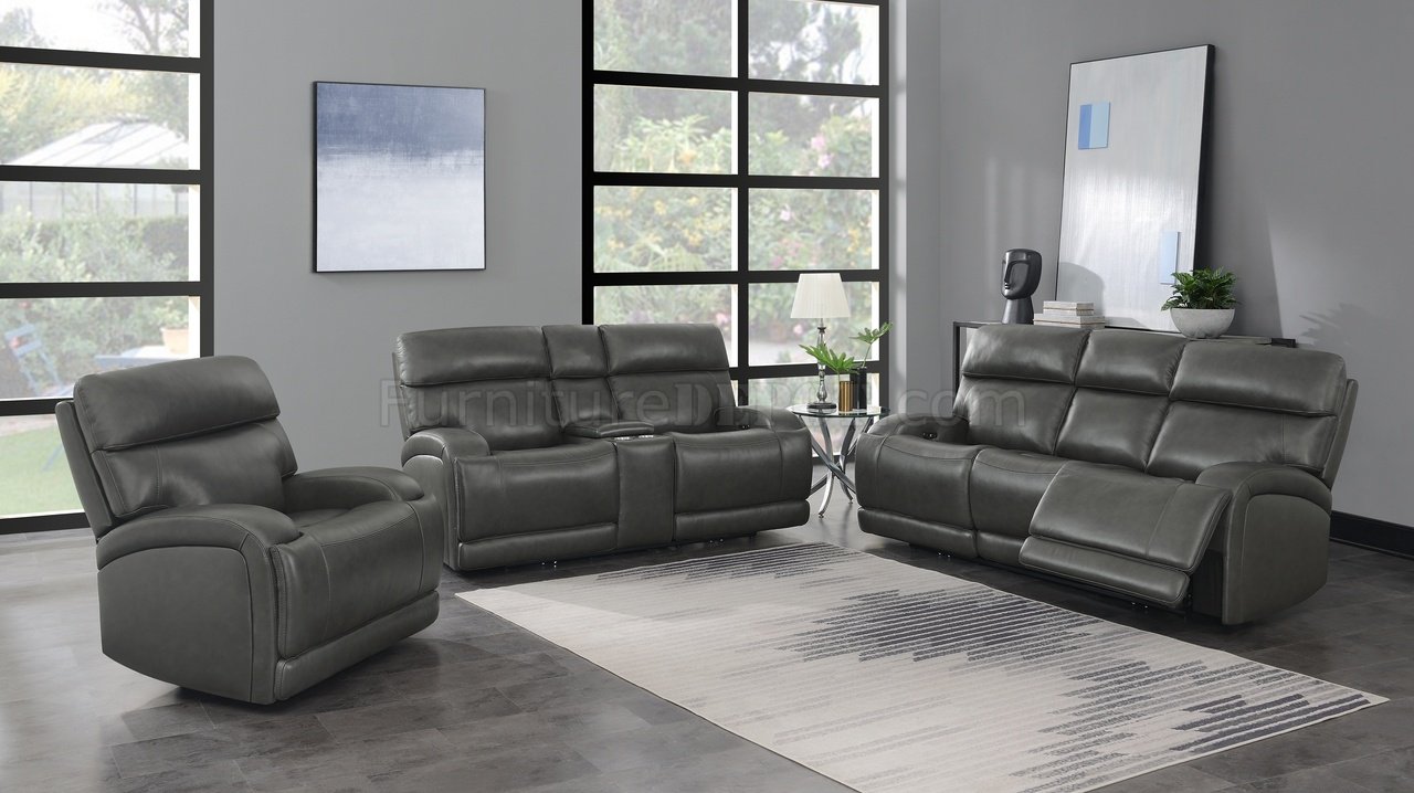 Longport Power Motion Sofa 610484P Charcoal by Coaster w/Options - Click Image to Close