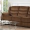 Jacinta Motion Sofa 51405 in Coffee Padded Suede by Acme