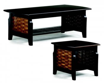 Wooden Coffee Table in Java Finish [LSCT-RATTAN]