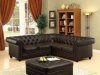 Stanford II Sectional Sofa CM6270 in Brown Leatherette w/Options