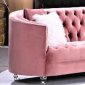 LCL-008 Sofa & Loveseat Set in Pink Velvet