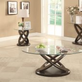 702788 Coffee Table 3pc Set in Cappuccino by Coaster w/Options