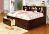 CM7922 Hervey Captain Platform Bed in Cherry w/Drawers & Storage