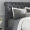 150-BR Upholstered Sleigh Bed in Dark Gray Fabric by Liberty