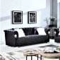 LCL-005 Sofa & Loveseat Set in Black Velvet