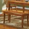 Casual Oak Finish Country Design Table w/Chamfered Accents