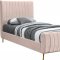 Zara Bed in Pink Velvet by Meridian w/Options