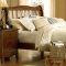 Natural Wood Finish Casual 5Pc Bedroom Set w/Sleigh Bed