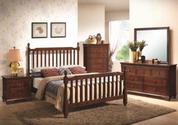 Brown Cherry Finish Montgomery Modern Bedroom By Coaster [CRBS-202421 Montgomery]