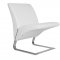 Fog Set of 2 Chairs in White Leatherette by Whiteline Imports