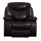 Verkin Recliner Sofa 8258 in Dark Brown by Homelegance w/Options