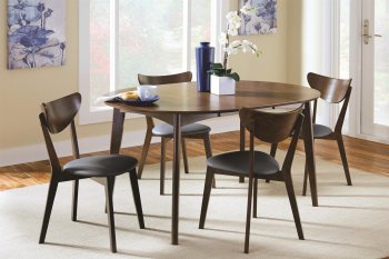 Malone Dining Room Set 5Pc 105361 Dark Walnut Coaster w/Options [CRDS-105361 Malone]