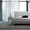 Black or White Leatherette Modern 4Pc Bedroom Set w/Crystals