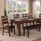 F2207 Dining Set 5Pc in Walnut by Poundex w/Optional Items