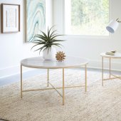 Ellison Coffee Table 3Pc Set 723208 White & Gold by Coaster