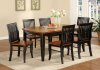 CM3101T Earlham 5Pc Dinette Set in Black & Oak w/Options