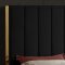 Becca Bed in Black Velvet Fabric by Meridian w/Options