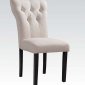 Effie Accent Chair Set of 2 in Beige Fabric by Acme