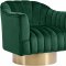 Farrah Accent Chair 520 in Green Velvet Fabric by Meridian