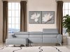 Sawtelle Sectional Sofa 1712 in Grey Fabric by VIG