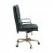 Tinzud Office Chair 93166 Dark Green Top Grain Leather by Acme