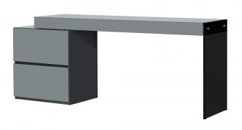 Coach Modern Office Desk in Grey High Gloss by J&M [JMOD-Coach]