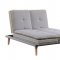 Savilla Adjustable Sofa 57164 in Gray Linen Fabric by Acme