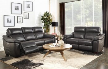 Renzo Power Recliner Sofa 9805DG in Dark Gray by Homelegance [HES-9805DG-Renzo]