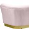 Bellini Sofa 669 in Pink Velvet Fabric by Meridian w/Options