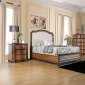 Emmaline CM7831F Bedroom in Chestnut w/Fabric Headboard