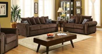 Rydel Sofa CM6127 in Brown Fabric w/Options [FAS-CM6127-Rydel]